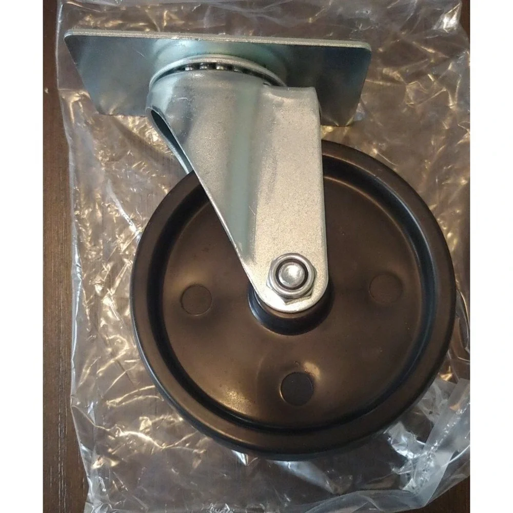 Stem Caster Wheels 5 Inch Swivel Casters with Safety Dual Locking Heavy Duty